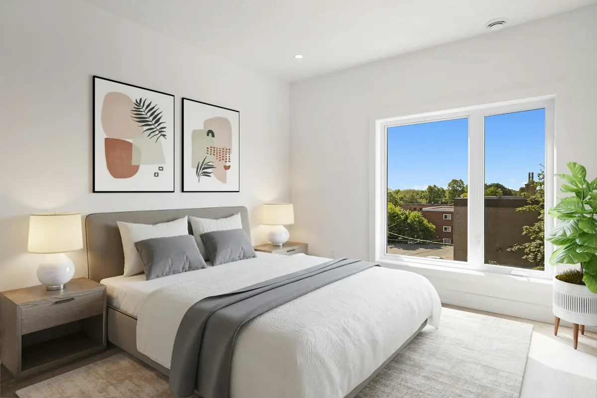 A calm guest room with a big window, in Lisbon