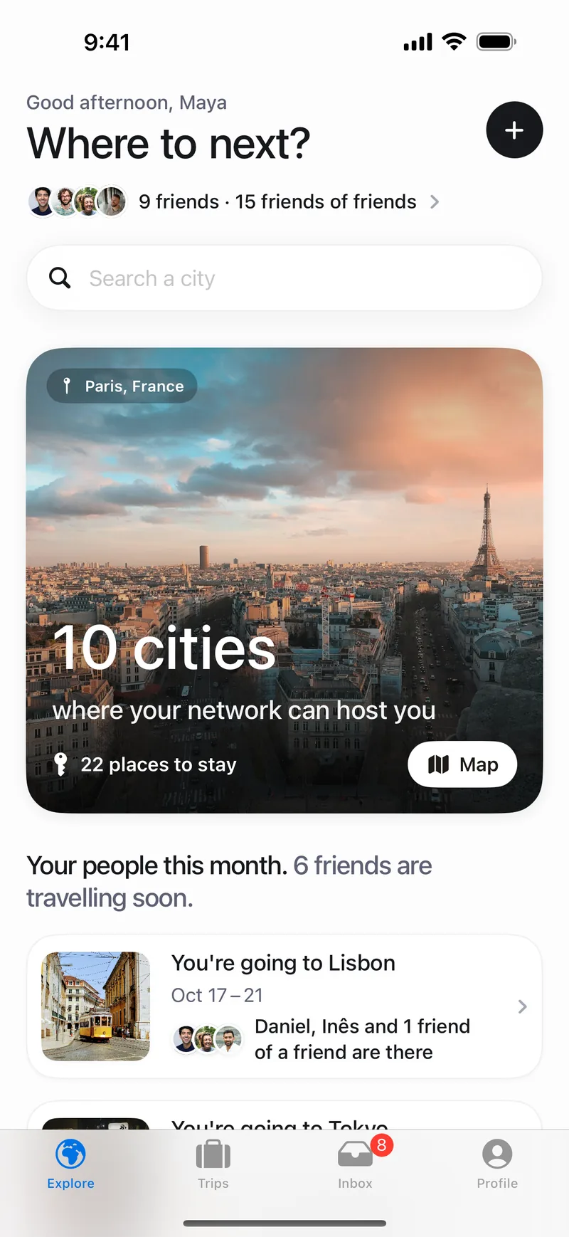 Explore: the cities where your network can host you